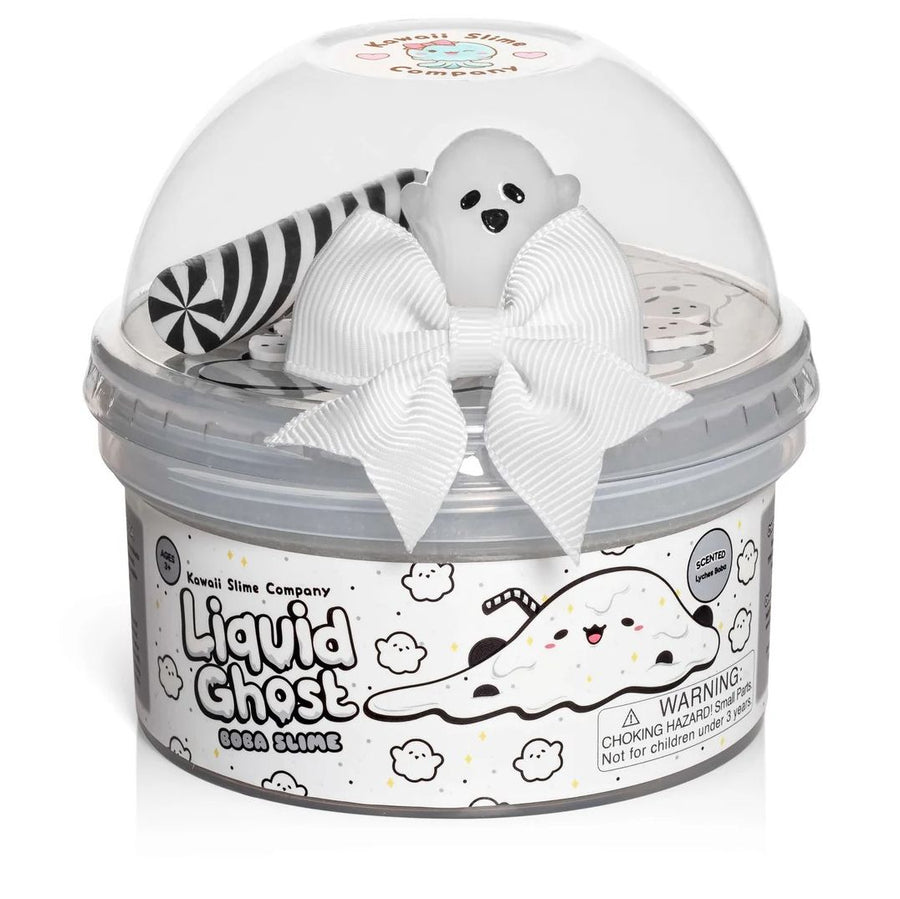 Liquid Ghost Boba Clear Signature Dome Slime