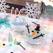 Melted Snowman Clear Putty Signature Dome Slime