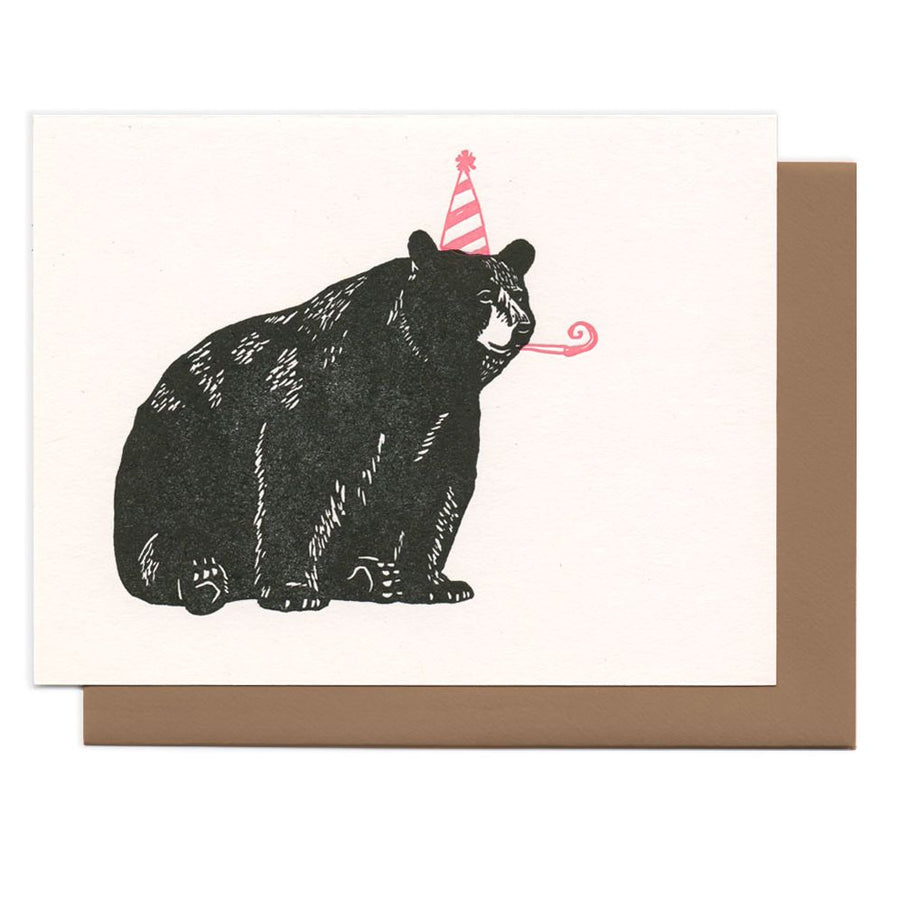 Bear Letterpress Birthday Card