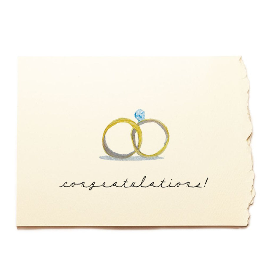 Wedding Rings Conratulations Wedding Card