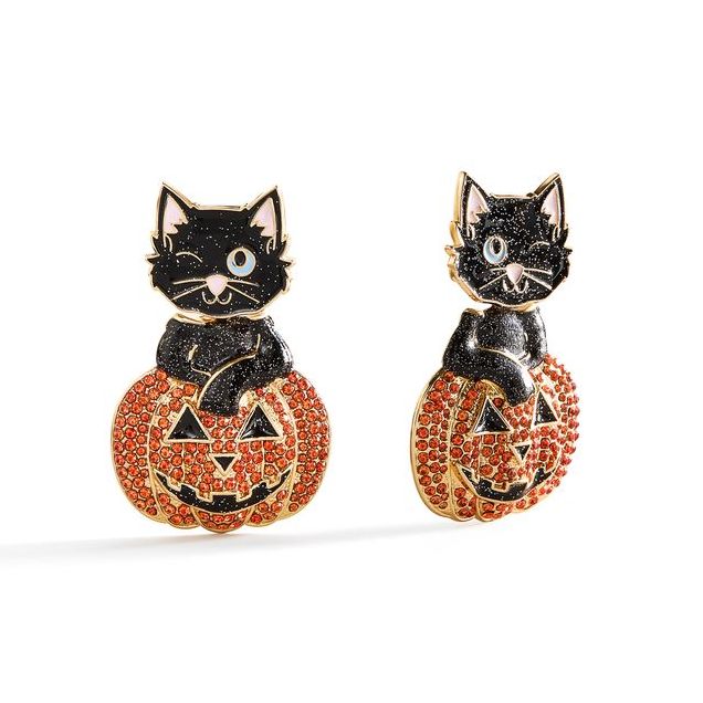 Cat in Pumpkin Statement Earring