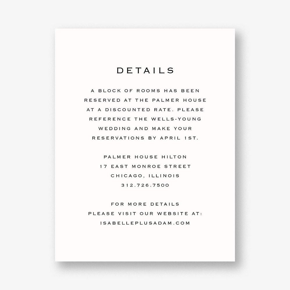 Signature Information Card