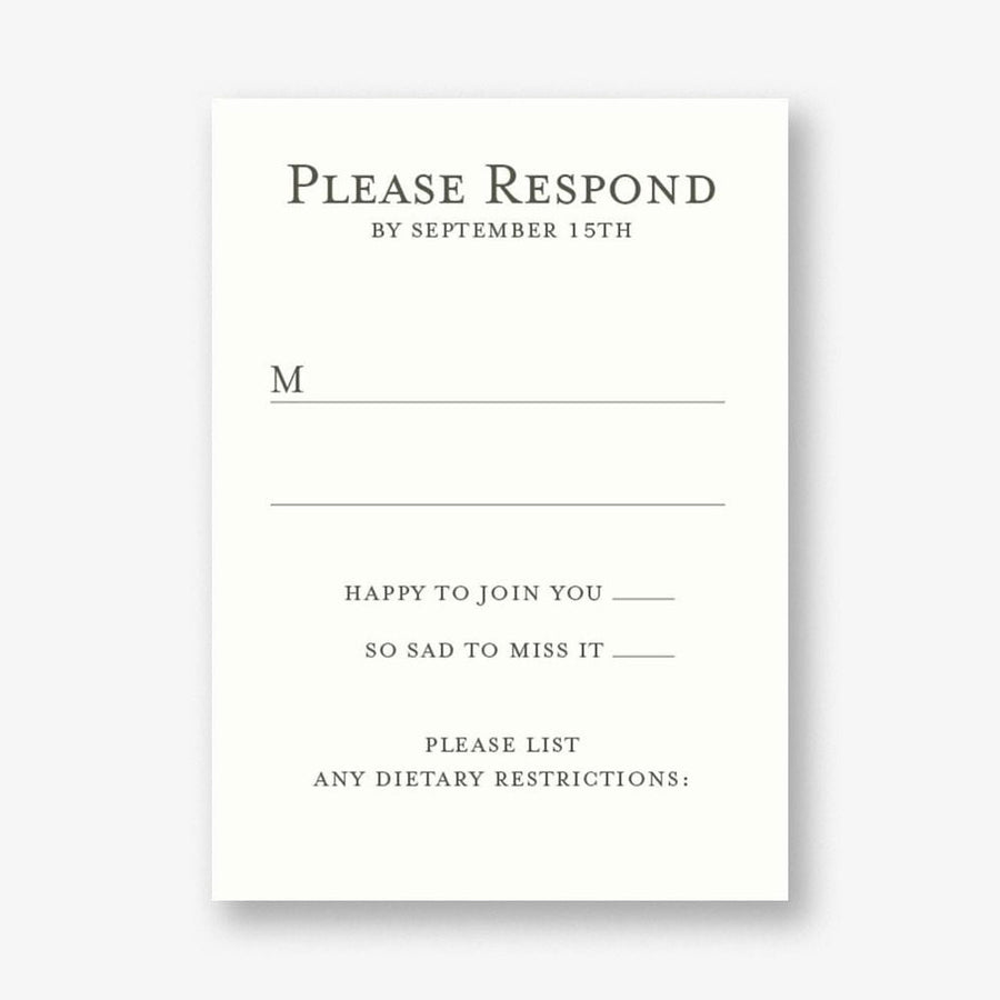 Sierra Response Card