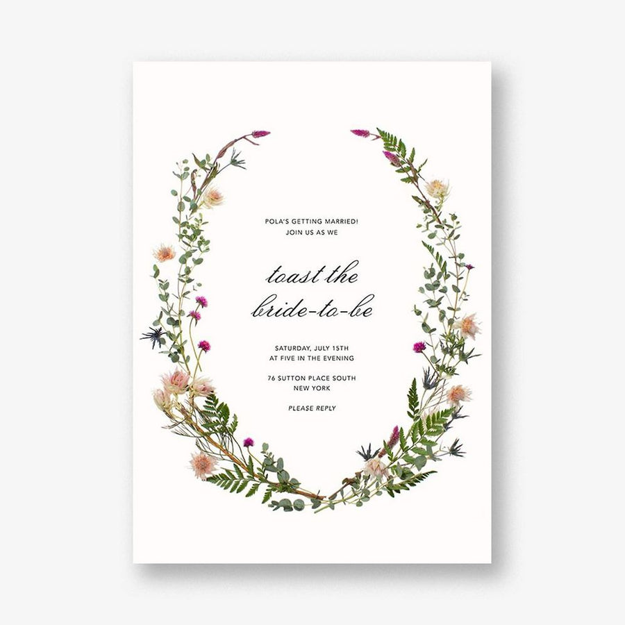 Fleurs Sauvages Bridal Shower Invitation