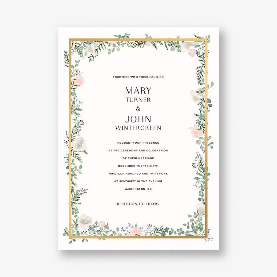 Lautaret Foil Wedding Invitation