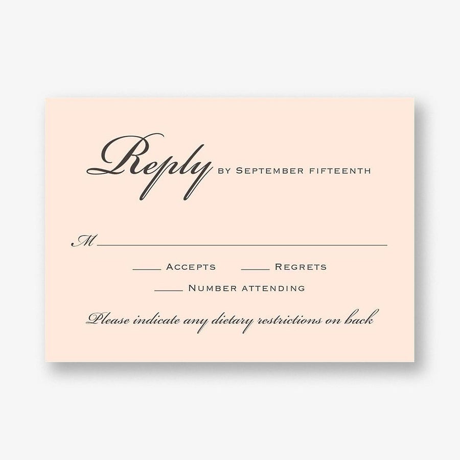 Chandelier Quinceañera Response Card