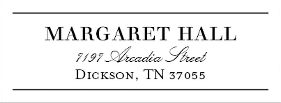 Diamond Monogram Return Address Label