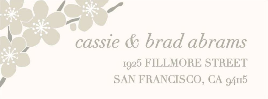 Cherry Blossom Cement Return Address Label