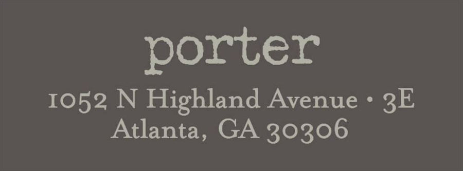 Stamped Type Return Address Label - Porter