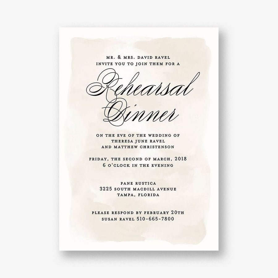 Chateau Rehearsal Dinner Invitation