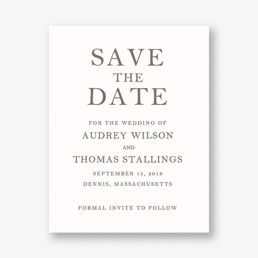 Fitzgerald Save the Date Card