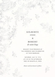 Floral Filigree Wedding Invitation