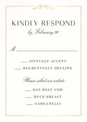 Bow Border Foil Response Card