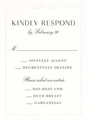 Bow Border Foil Response Card
