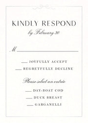 Bow Border Foil Response Card