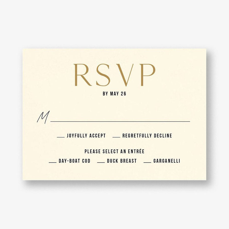 Simply Us Cream Response Card