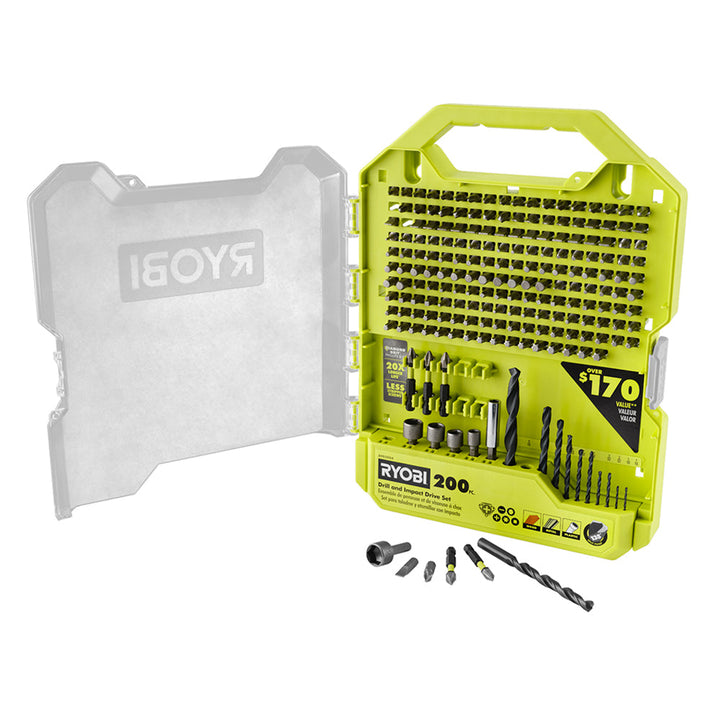 200 PC. Drill and Impact Drive Set Image 1