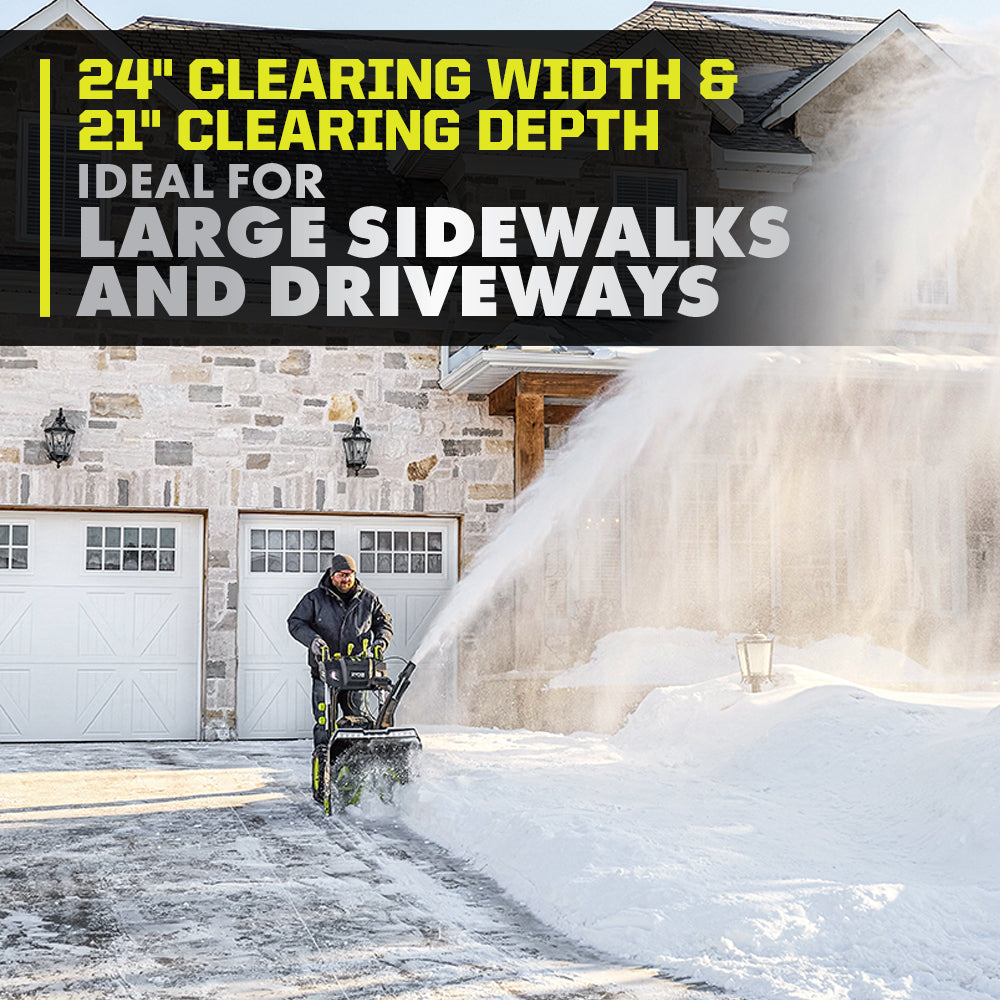 40V HP Brushless Whisper Series 24” Two-Stage Snow Blower Kit Image 8