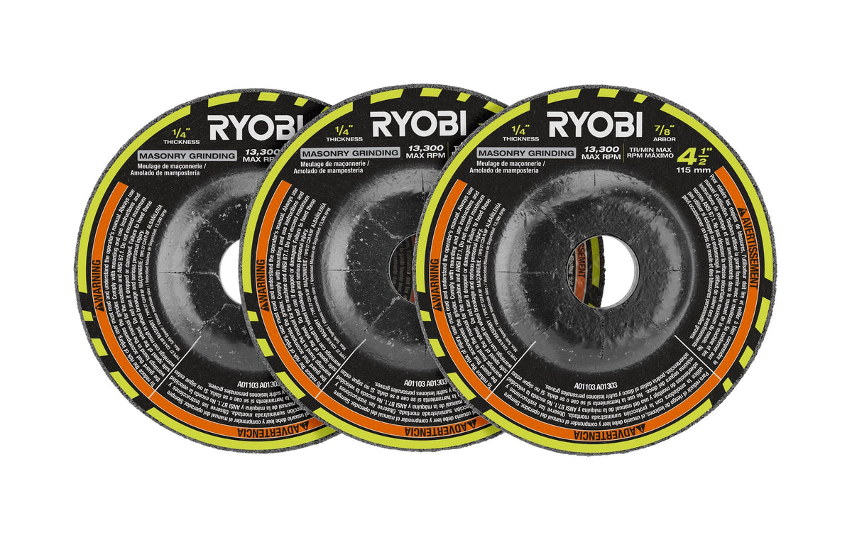 3 PC. 4-1/2" Masonry Grinding Wheel Set image