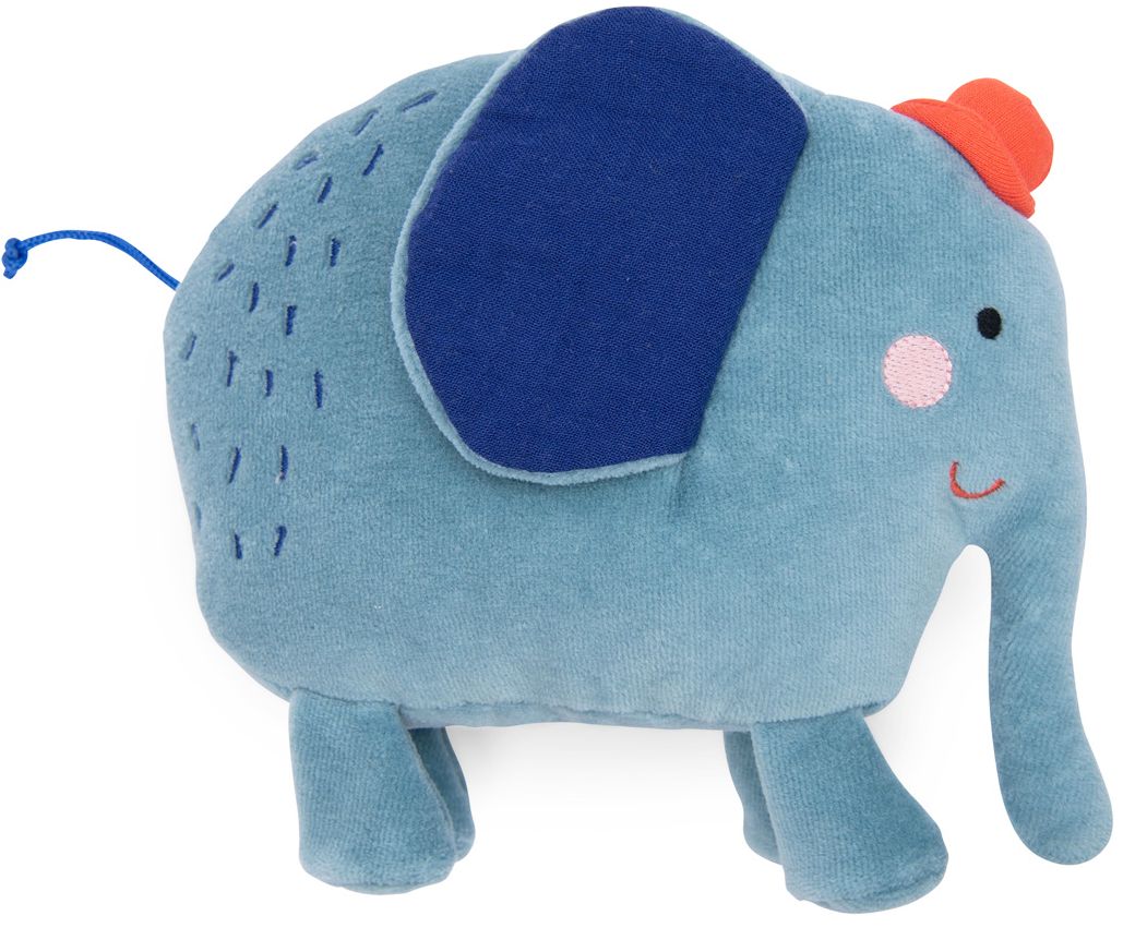 Les Toupitis Elephant Plush Toy Rattle