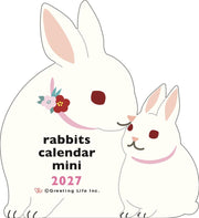 2027 Die-Cut Calendar Mini - Rabbits