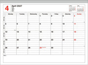2027 Marks Blue Jan Start S Weekly Desk Planner