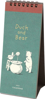 2027 Matoka Stand Ring Calendar Duck and Bear