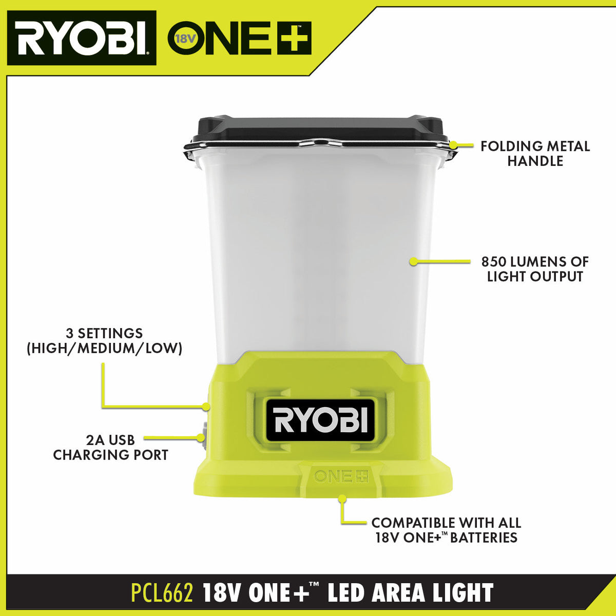 18V ONE+ LED Area Light  Image 2