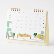 2027 Midori Desk Calendar Ring Dog M Size