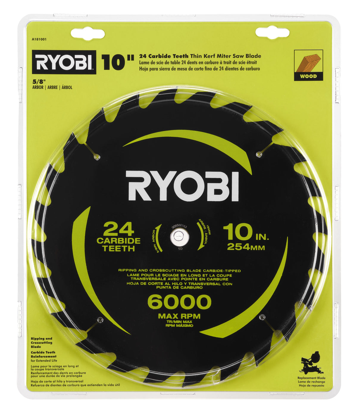 10" 24 CARBIDE TEETH THIN KERF MITER SAW BLADE Image 3