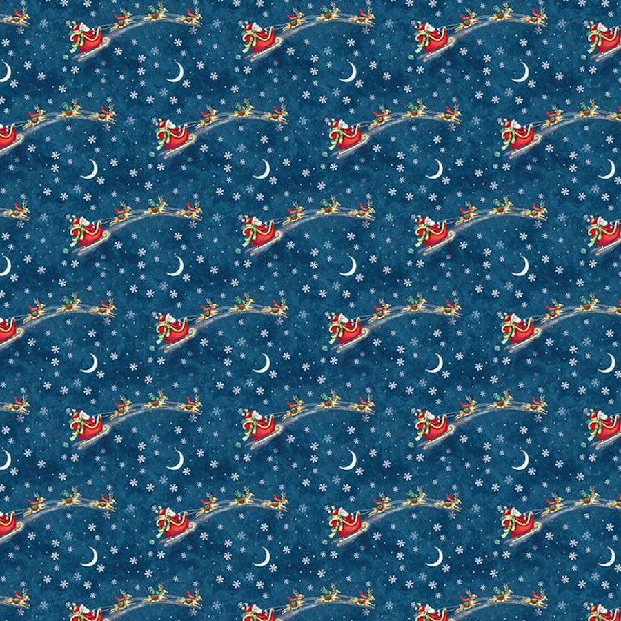 Santa Sleigh Flat Wrap