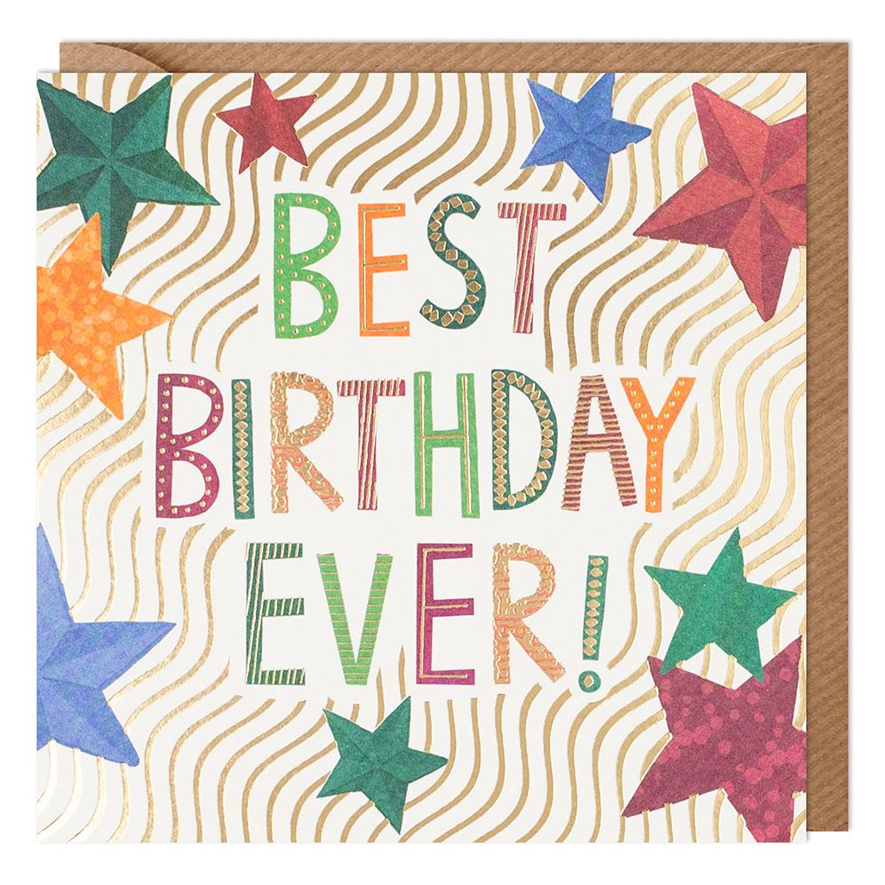 Stars Best Birthday Ever Birthday Card