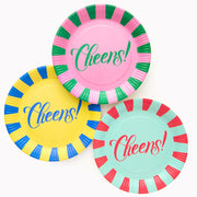 Cheers Stripe Plates