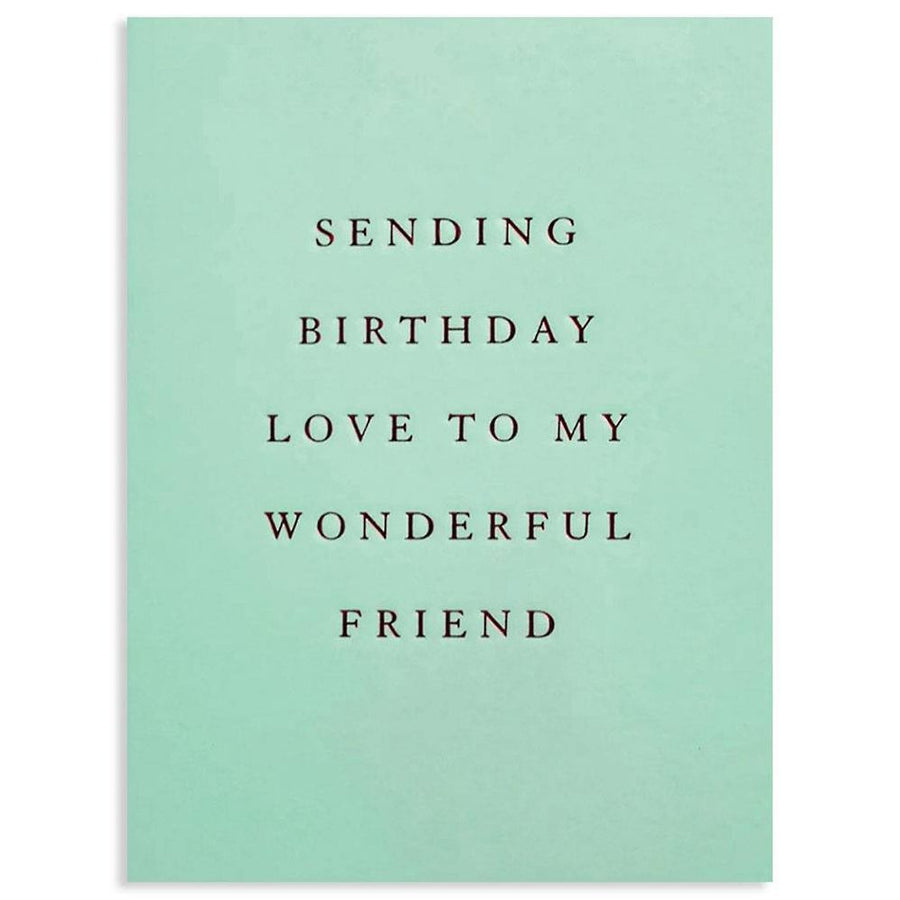 Wonderful Friend Birthday Card