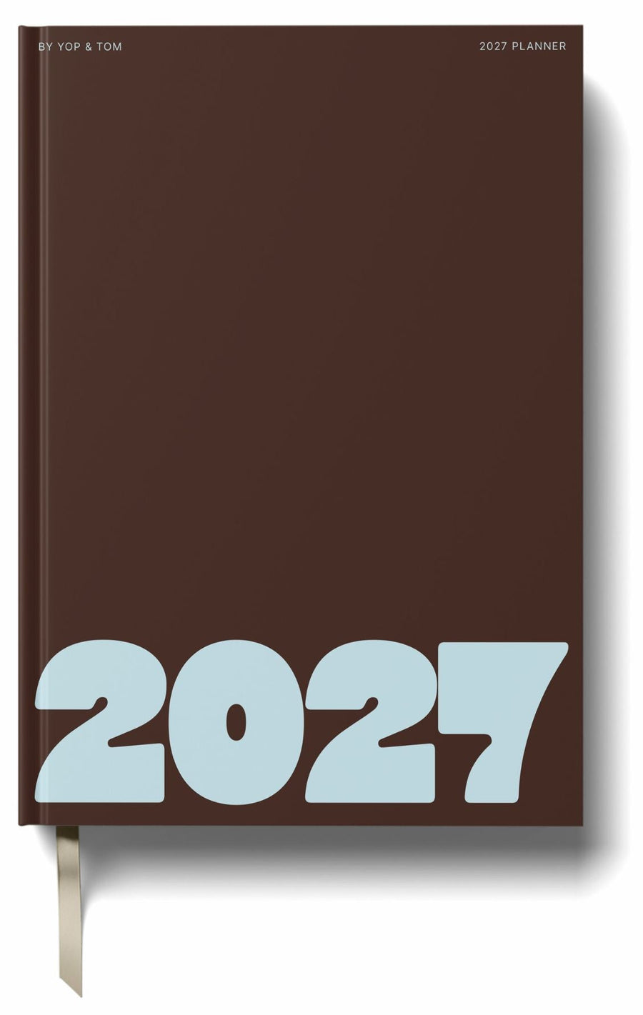 2027 Weekly Planner - Espresso & Blue