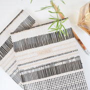Paper Wasp Recycled B&W Cross-stitch Lines Journal