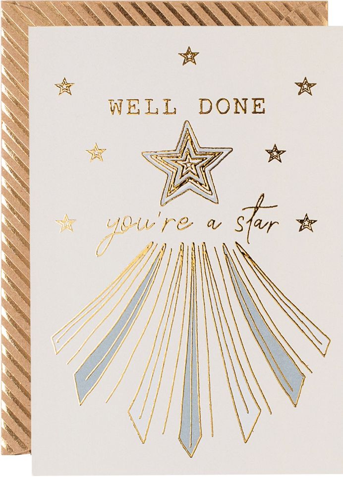 You're a Star Well Done Congratulations Card
