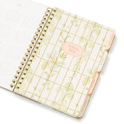 2027 Trellis B5 Hardcover Spiral Calendar Year Planner, 4 Dividers, Green