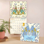 2027 Folk Animals Art Calendar