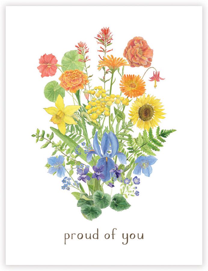 Rainbow Bouquet Congratulations Card