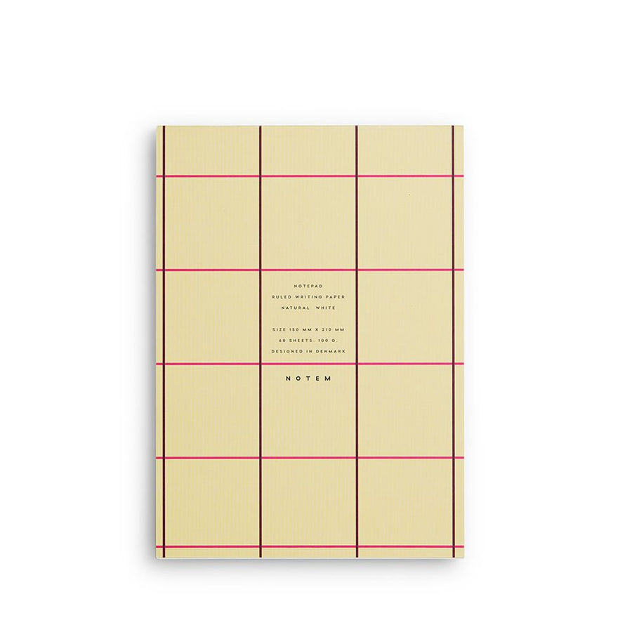JO Medium Yellow Check Notepad