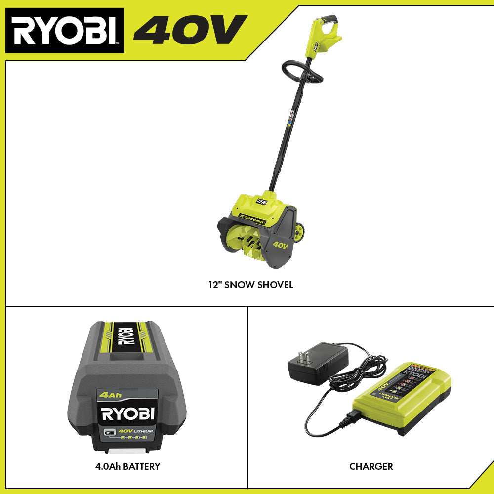 40V 12" WHEELED SNOW SHOVEL Image 3