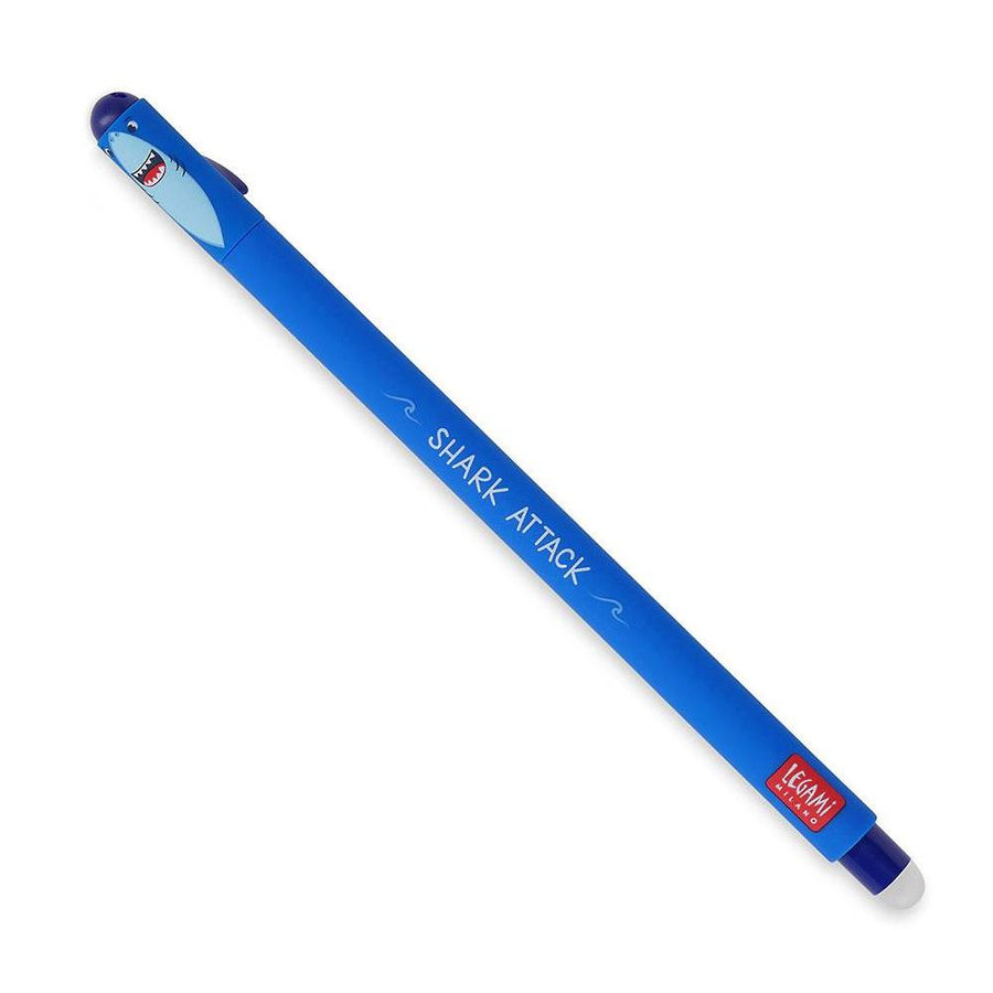 Legami Shark Erasable Gel Pen - Blue Ink
