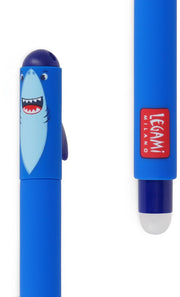 Legami Shark Erasable Gel Pen - Blue Ink