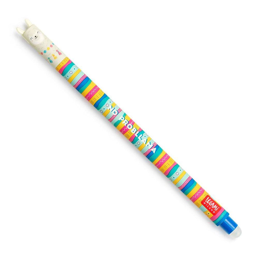 Legami Llama Erasable Gel Pen - Blue Ink