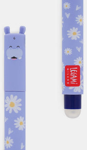 Legami Hippo Erasable Gel Pen - Blue Ink