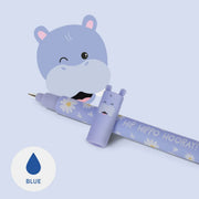 Legami Hippo Erasable Gel Pen - Blue Ink