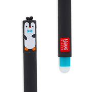 Legami Penguin Erasable Gel Pen - Turquoise Ink