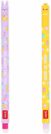 Legami Set Of 2 Erasable Gel Pens - Hoppy Easter