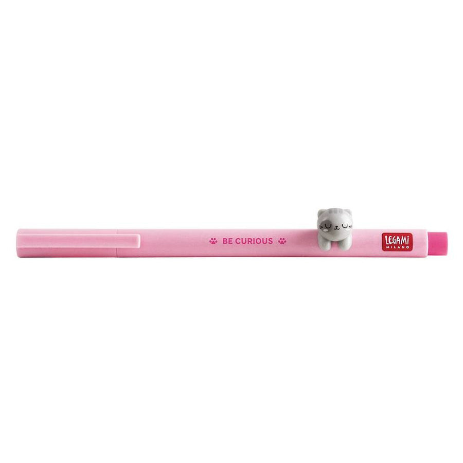 Legami Gel Pen With Animal Decoration - Lovely Friends - Kitty